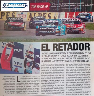 La cobertura de la Revista Campeones de aquella décima fecha de Top Race en Rafaela