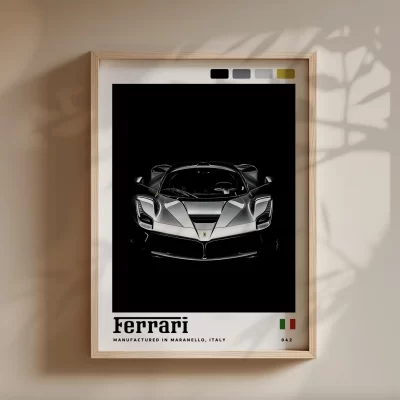 Cuadro Decorativo Ferrari Gris