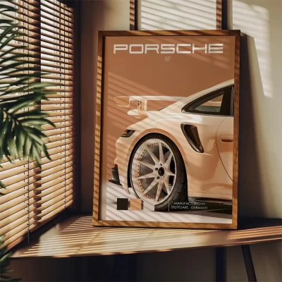 Cuadro Deportivo Porsche Beige